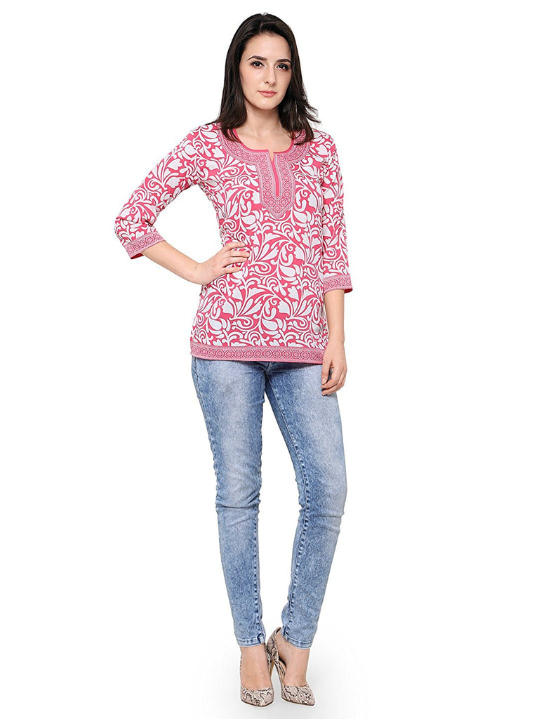 Baby Pink Half Sleeve Kurtis Online Shopping for Women at Low Prices